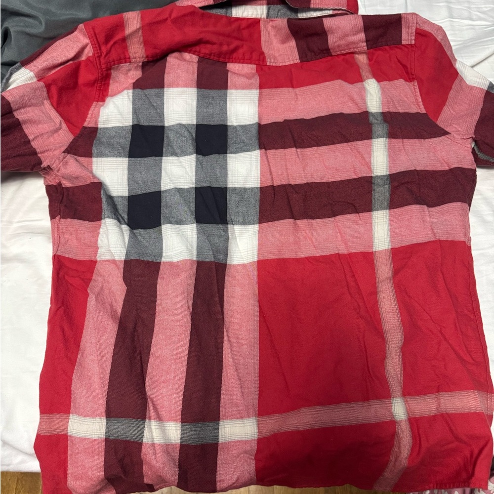 Burberry Brit Red and Black Plaid Shirt - Picture 2 of 4
